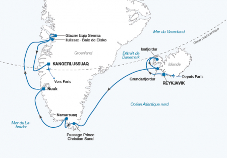 Croisière de l'Islande au Groenland