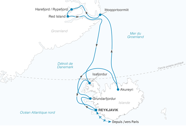 Croisière Islande et côte est du Groenland